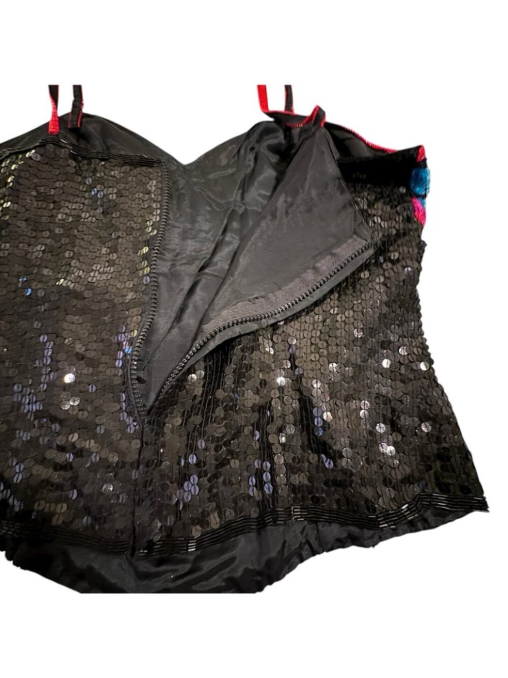 Beaded Sequin Skirt Suit Women's Large Vintage 80s Cocktail Neiman Marcus Glam - Picture 8 of 16